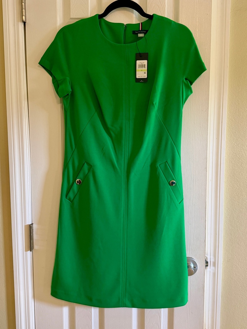 Tommy Hilfiger Kelly Green Short-Sleeve Sheath Dress